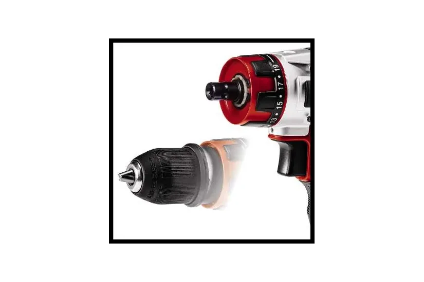 Einhell TE-CD 1 1400 rpm Nøglefri 1,16 kg Sort, Rød