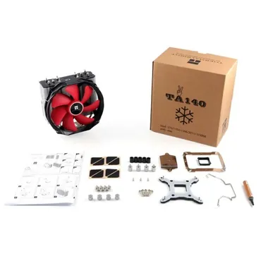 Thermalright TA140 Processor Luftkøler 14 cm Sort, Grå, Rød 1 stk