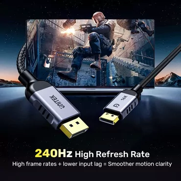 UNITEK CABLE DISPLAYPORT 2.1 8K@120HZ 1 5M