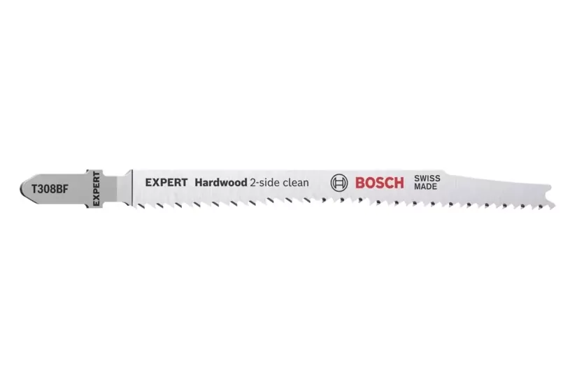 Bosch Expert Hardwood 2-side clean T308 BF - sticksågblad - för lövträ, abrasive wooden materials, multiplex panels, plastic coated board - 5 delar
