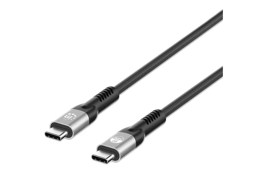 MANHATTAN USB4 USB-C till USB-C laddningskabel 240W 40Gbit/s 8K 2m