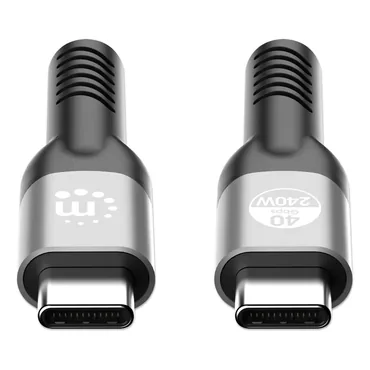 MANHATTAN USB4 USB-C till USB-C laddningskabel 240W 40Gbit/s 8K 2m