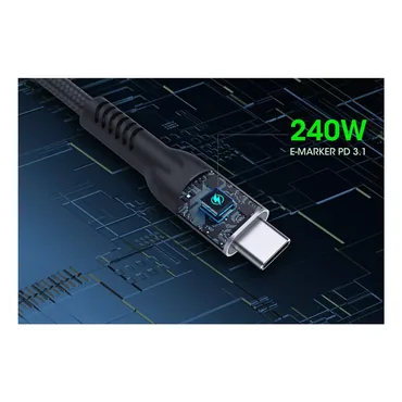 MANHATTAN USB4 USB-C till USB-C laddningskabel 240W 40Gbit/s 8K 2m