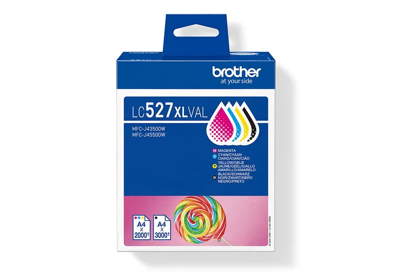 Brother LC527XL Value Pack - 4 pakker - Højtydende - sort, gul, cyan, magenta - original - blækpatron