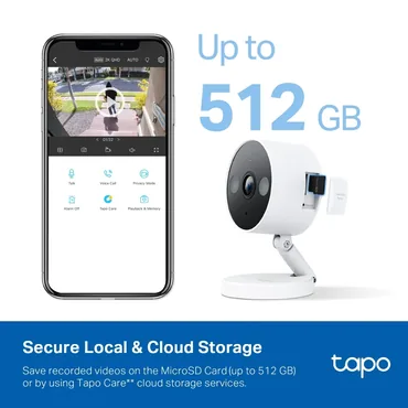 TP-Link Tapo C120 IP-sikkerhedskamera Indendørs & udendørs 2560 x 1440 pixel Loft/væg/skrivebord