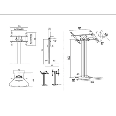 Multibrackets M Public Display Stand 110 HD ställ