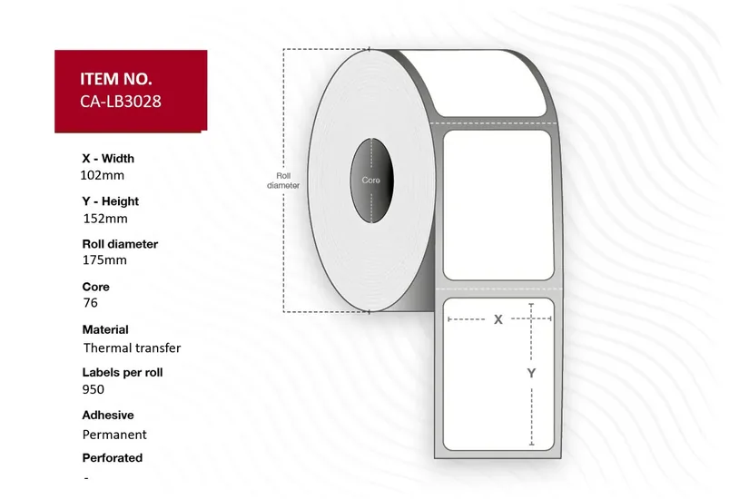 Capture - etiketter - 3800 etikette(r) - 102 x 152 mm