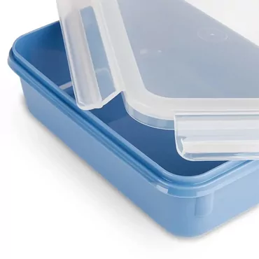 CLIP & CLOSE Color Frischhaltedose 2,2 Liter (blau/transparent, rechteckig, mit Deckel)
