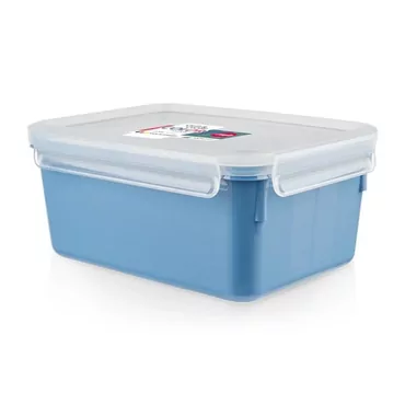 CLIP & CLOSE Color Frischhaltedose 2,2 Liter (blau/transparent, rechteckig, mit Deckel)