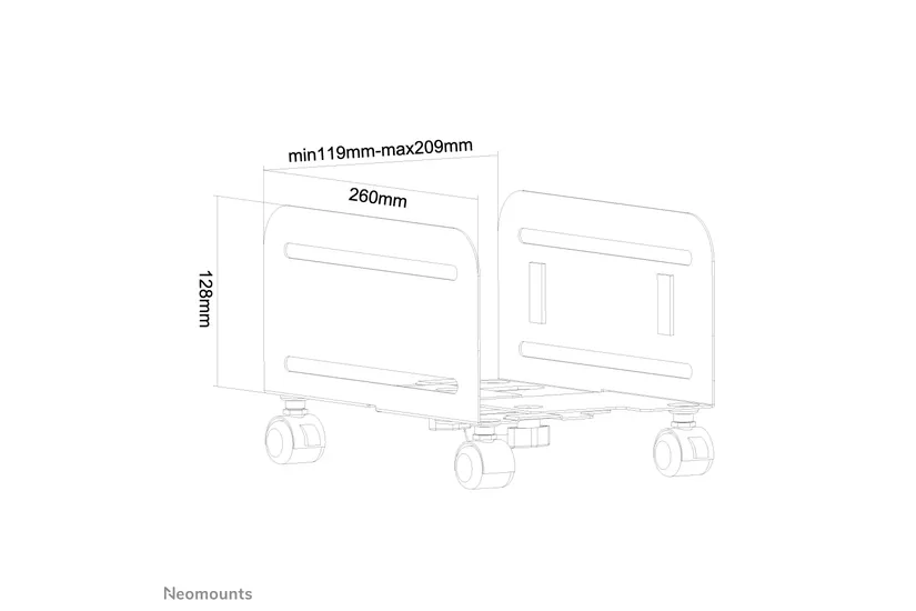 Neomounts CPU-M100 vagn - för CPU - svart