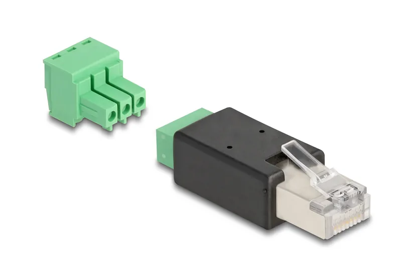 Delock nätverkskontakt - svart, grön