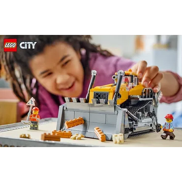 LEGO City 60466 Żółty Buldożer Z Ładowarką