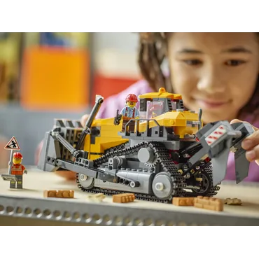 LEGO City 60466 Żółty Buldożer Z Ładowarką