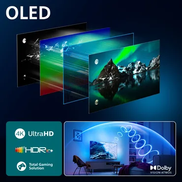 Philips 77OLED76012 195,6 cm (77") 4K Ultra HD Smart TV Wi-Fi Sort