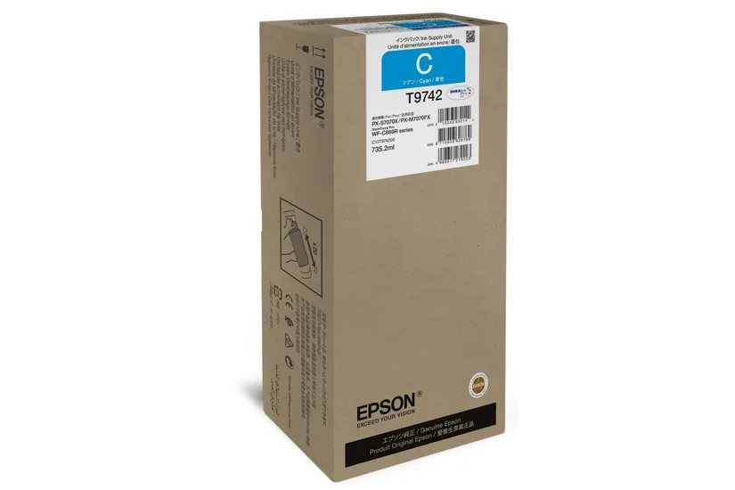 Epson T9742 - XXL-storlek - cyan - original - bläckpaket