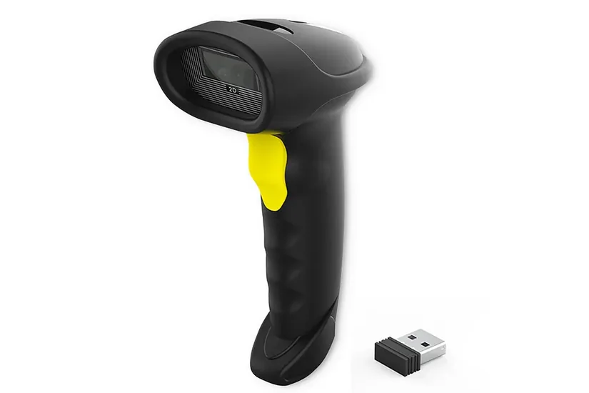 Qoltec Scanner - Kabelansluten, Trådlös - 5 ±5 V - 60 mm - 0-50°C - 237 g - Svart,Gul