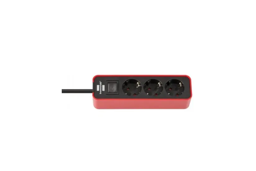 brennenstuhl Ecolor Extension Socket 3-way red/black 1.5m H05VV-F 3G1.5 - effektband