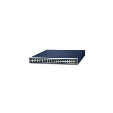 PLANET GS-4210-48P4S netværksswitch Administreret L2/L4 Gigabit Ethernet (10/100/1000) Strøm over Ethernet (PoE) 1U Blå