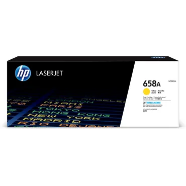 HP Original 658A LaserJet-tonerpatron, gul