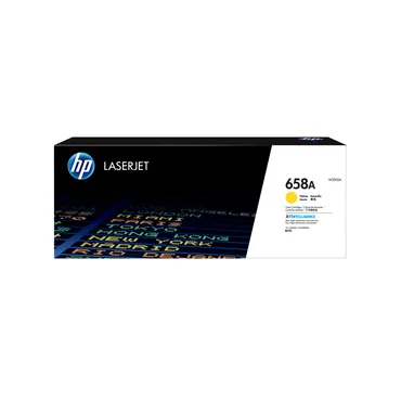 HP Original 658A LaserJet-tonerpatron, gul