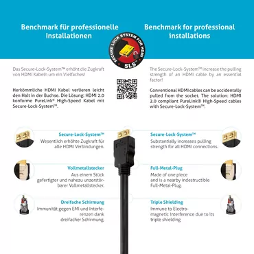 PureLink PI1005-300 HDMI-kabel 30 m HDMI Type A (Standard) Sort