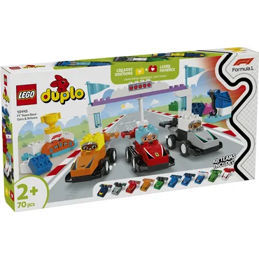 LEGO DUPLO F1®-teams med racerbiler og kørere