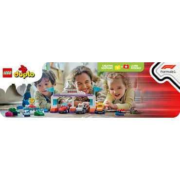 LEGO DUPLO F1®-teams med racerbiler og kørere
