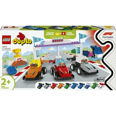 LEGO DUPLO F1®-teams med racerbiler og kørere