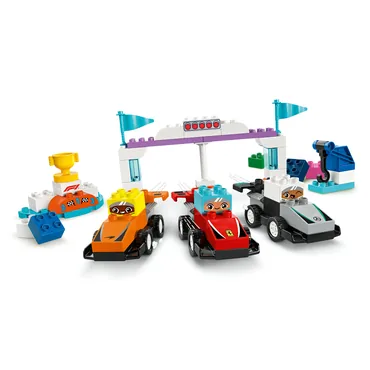 LEGO DUPLO F1®-teams med racerbiler og kørere