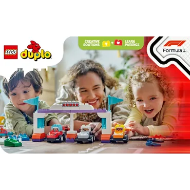 LEGO DUPLO F1®-teams med racerbiler og kørere