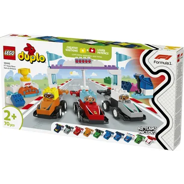 LEGO DUPLO F1®-teams med racerbiler og kørere