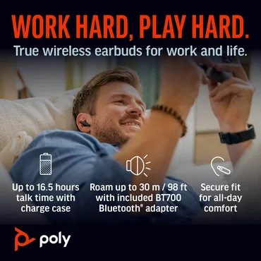HP Poly Voyager Free 60+ UC Earbuds