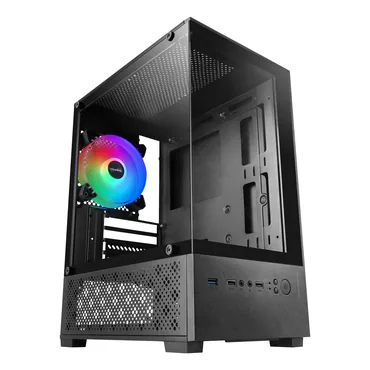 TACENS Kabinet - Mini Tower - Micro-ATX, Mini-ITX - 197 mm - 388 mm - 304 mm - Sort
