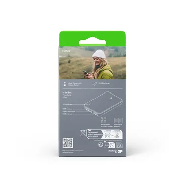 GP Batteries 405211 powerbank Lithium polymer (LiPo) 5000 mAh Sort