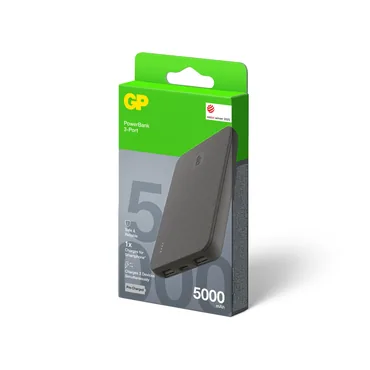 GP Batteries 405211 powerbank Lithium polymer (LiPo) 5000 mAh Sort