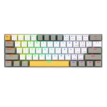 REDRAGON K530-YL&WT&GY-RGB-PRO Draconic Pro tastatur USB + RF Wireless + Bluetooth Hvid, Grå, Gul