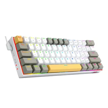 REDRAGON K530-YL&WT&GY-RGB-PRO Draconic Pro tastatur USB + RF Wireless + Bluetooth Hvid, Grå, Gul