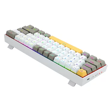 REDRAGON K530-YL&WT&GY-RGB-PRO Draconic Pro tastatur USB + RF Wireless + Bluetooth Hvid, Grå, Gul