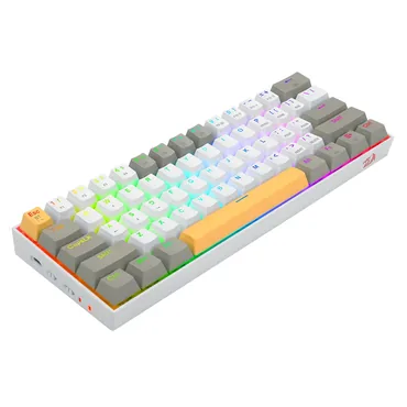 REDRAGON K530-YL&WT&GY-RGB-PRO Draconic Pro tastatur USB + RF Wireless + Bluetooth Hvid, Grå, Gul