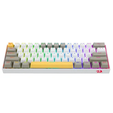 REDRAGON K530-YL&WT&GY-RGB-PRO Draconic Pro tastatur USB + RF Wireless + Bluetooth Hvid, Grå, Gul