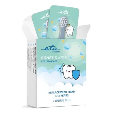 ETA171090400 SONETIC Replacement toothbrush heads, 2 pcs, Blue