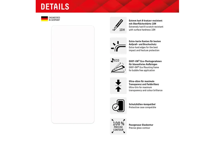 Displex 01893 Skærm og -bagsidebeskytter til mobiltelefon Bagside/skærmbeskytter Google 1 stk