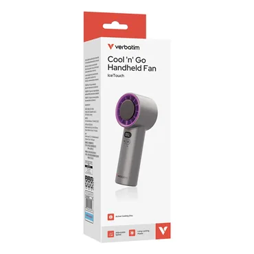 Verbatim Cool’n’go Icetouch Handheld Fan Grey/Purple 32342