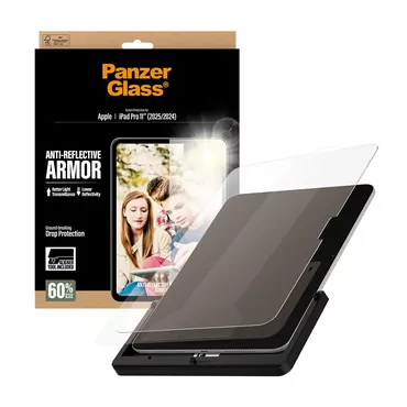PanzerGlass ® Anti-Reflective Armor Skærmbeskyttelse iPad Pro 11" (2024-2025) | Ultra-Wide Fit m. Fastfit tool