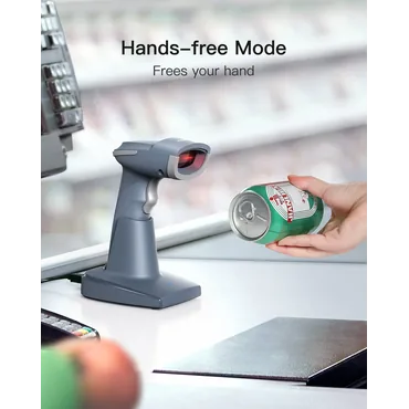 Inateck BCST-54 Håndholdt stregkodelæser 1D/2D CMOS Blå, Grå