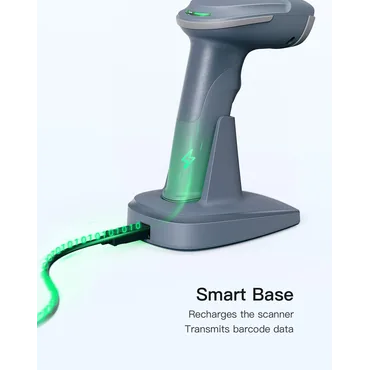 Inateck BCST-54 Håndholdt stregkodelæser 1D/2D CMOS Blå, Grå