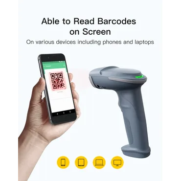 Inateck BCST-54 Håndholdt stregkodelæser 1D/2D CMOS Blå, Grå