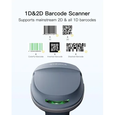 Inateck BCST-54 Håndholdt stregkodelæser 1D/2D CMOS Blå, Grå