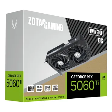 ZOTAC GAMING GeForce RTX 5060 Ti 16GB Twin Edge Grafikkort - 16GB GDDR7
