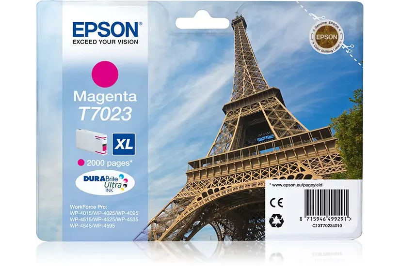 Epson T7023 - Størrelse XL - magenta - original - blækpatron